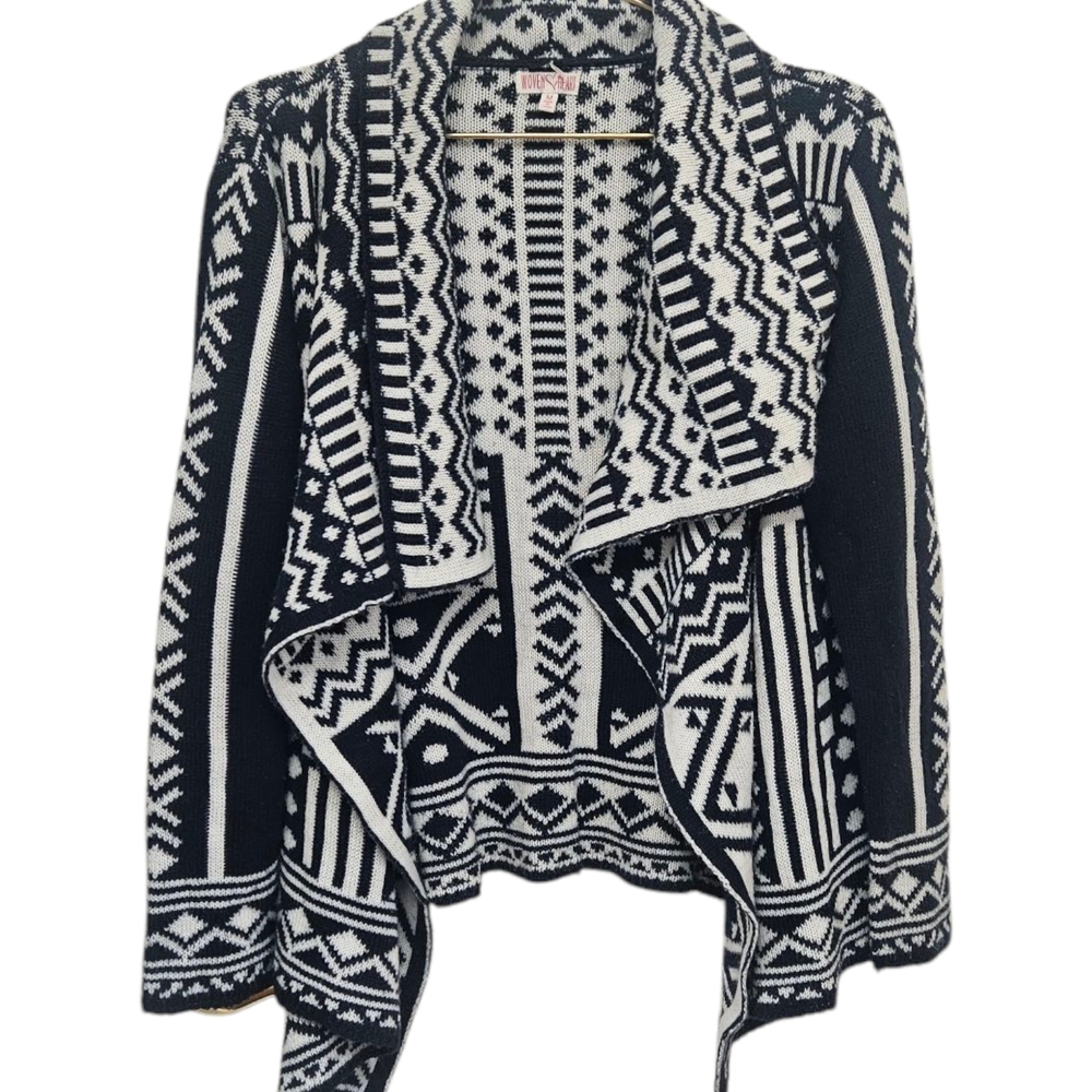 Blue and White Patterned Women's Sweater